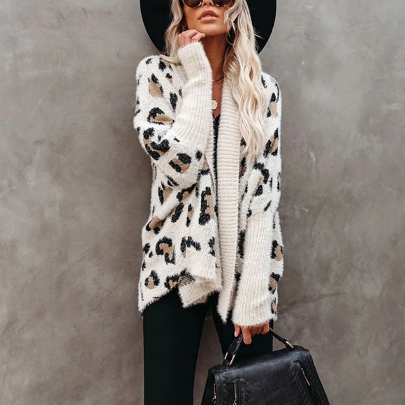 Cozy Up Leopard Print Fuzzy Cardigan - Picture 5 of 11